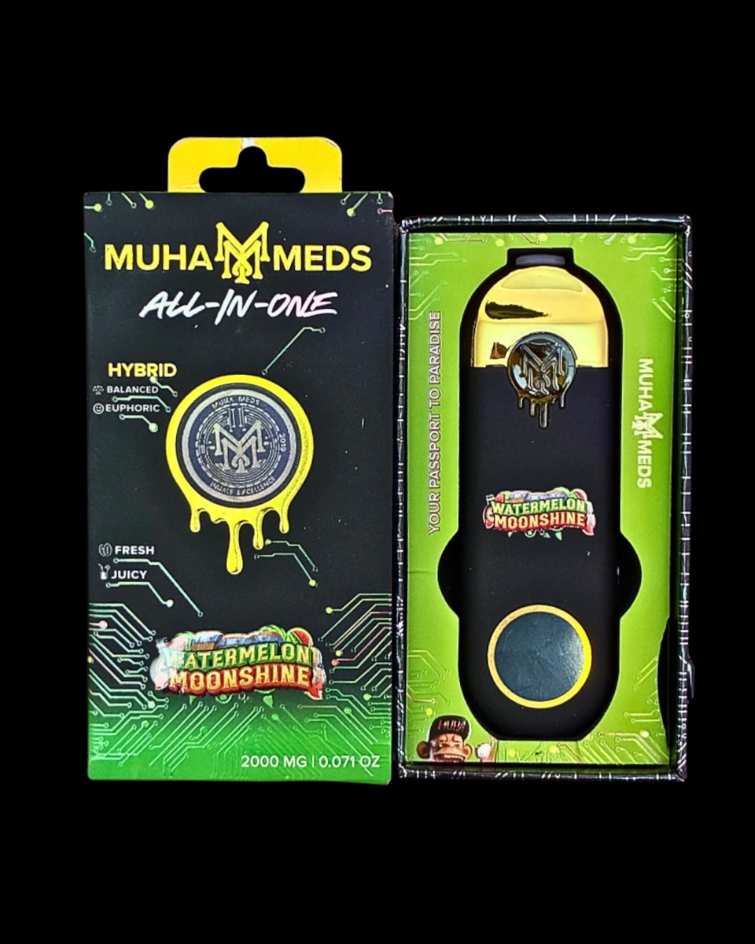 Watermelon Moonshine 2g disposable - [Muha Meds]