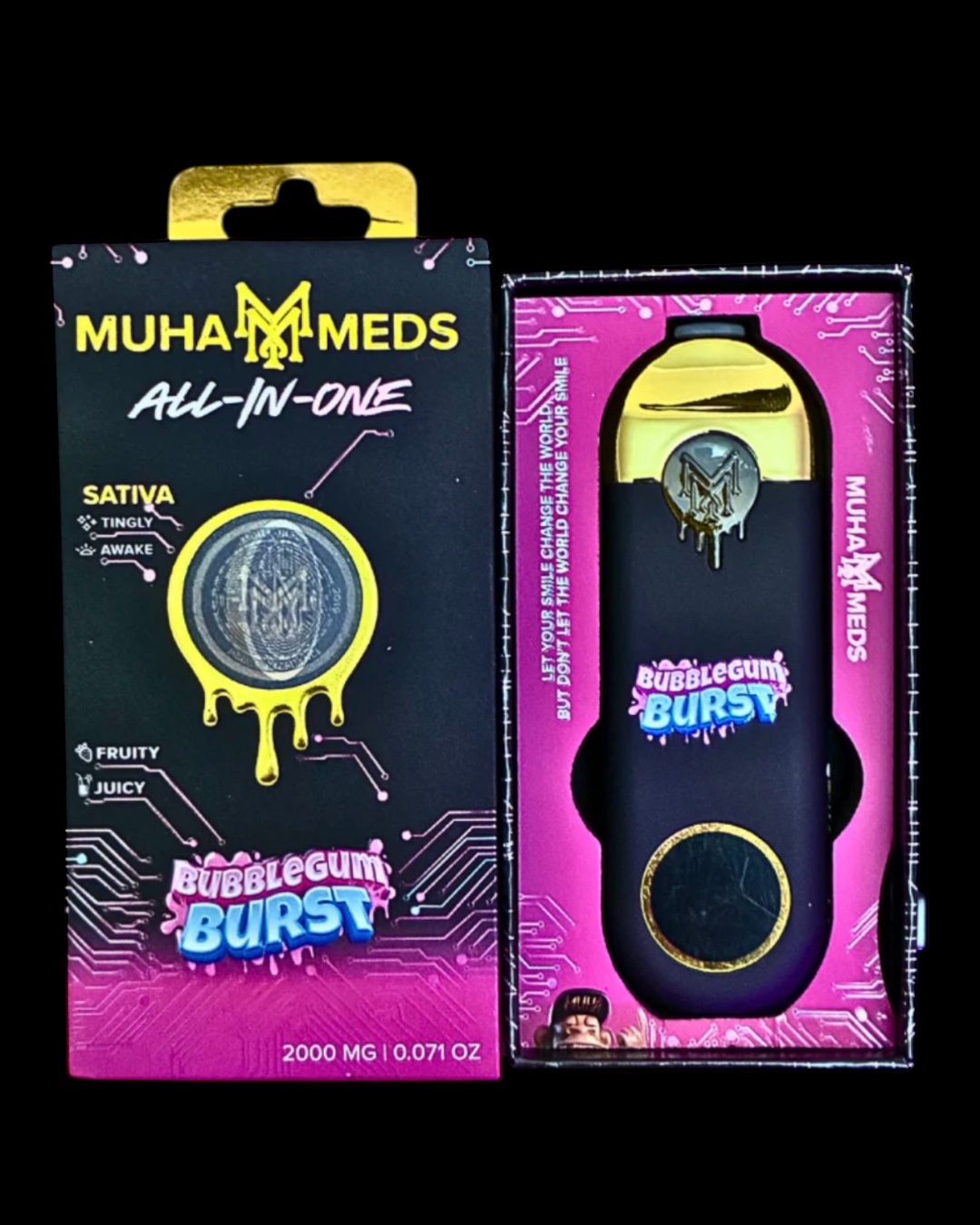 Bubblegum Burst 2g disposable - [Muha Meds]