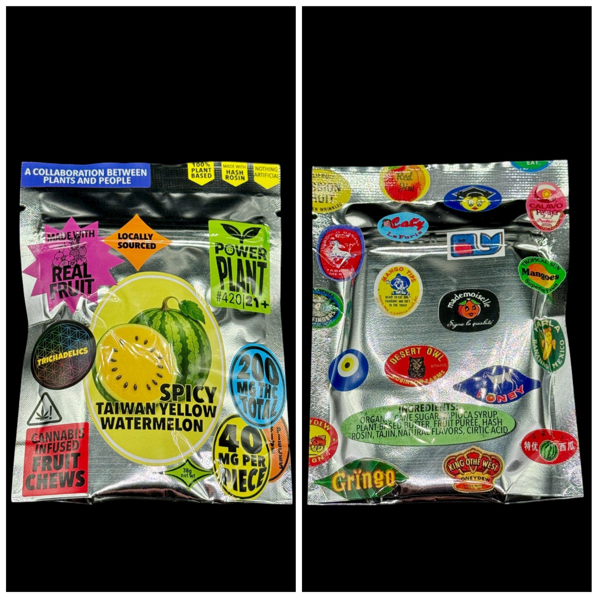 Spicy Taiwan Yellow Watermelon Rosin Fruit Chews - 200mg [Super Chill x Trichadelics]