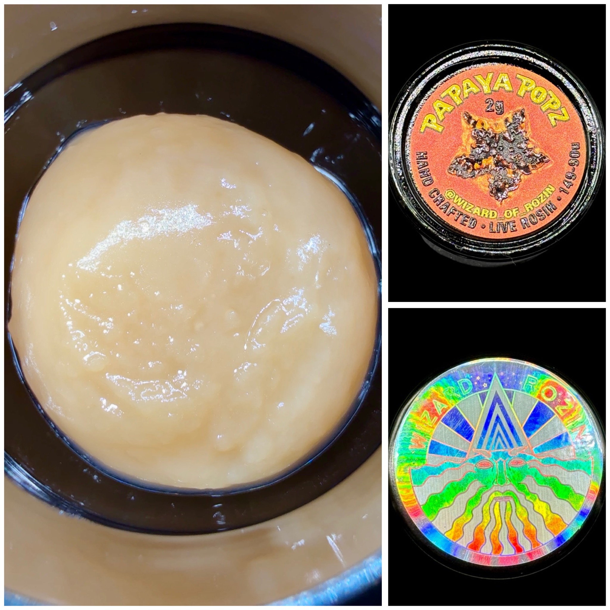 Papaya Popz - 2g live rosin [Wizard Rozin]