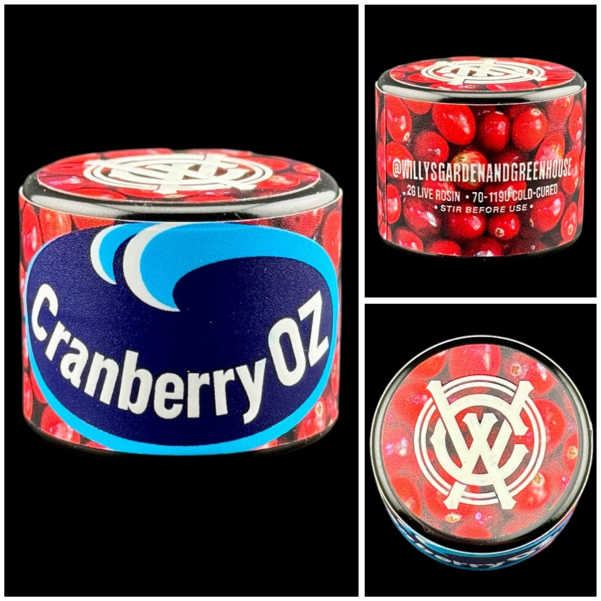 Cranberry OZ - 2g live rosin [West Coast Alchemy x Willy's Garden and Greenhouse]