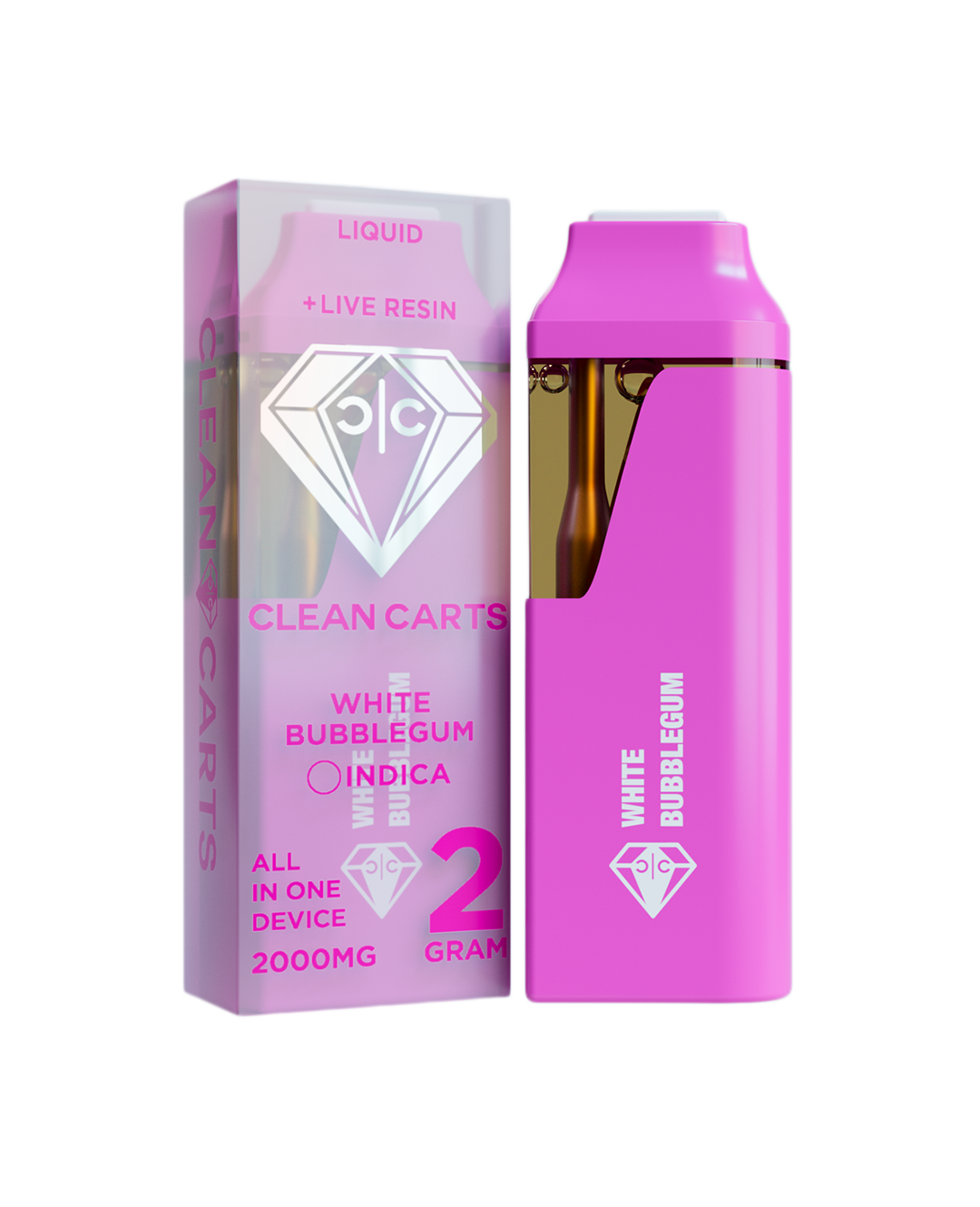 White Bubblegum - 2g live resin disposable [Clean Carts]