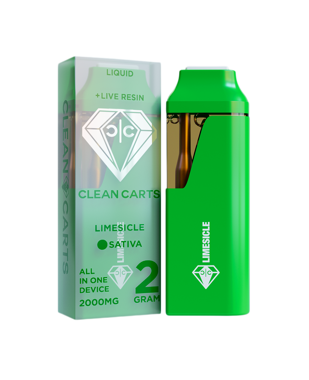 Limesicle - 2g live resin disposable [Clean Carts]
