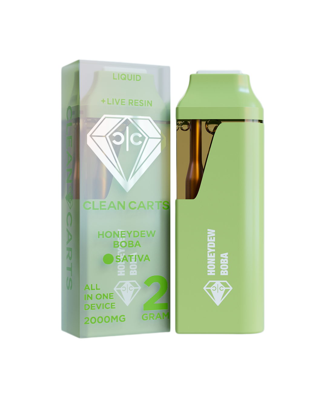 Honeydew Boba - 2g live resin disposable [Clean Carts]