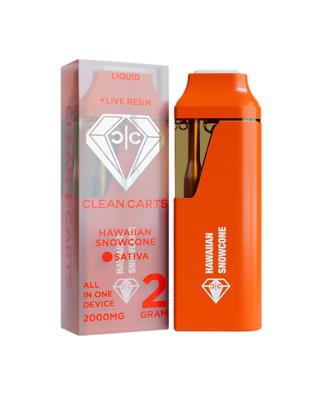 Hawaiian Snowcone - 2g live resin disposable [Clean Carts]