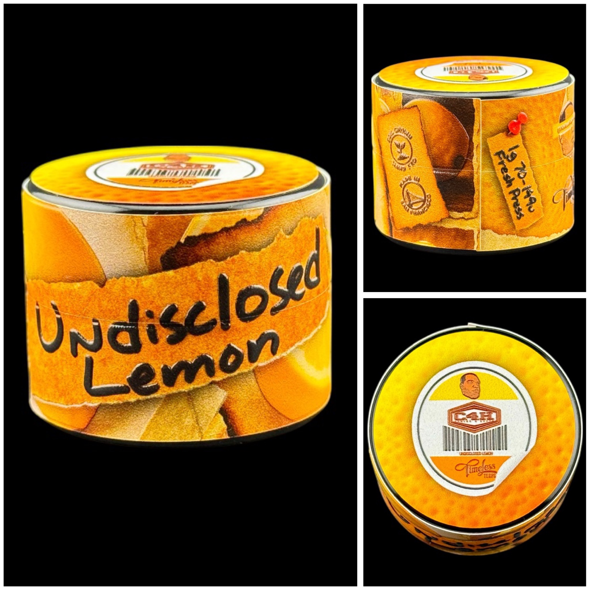 Undisclosed Lemon - 1g fresh press rosin [Mr. Kushington x Coming 4 Headz]