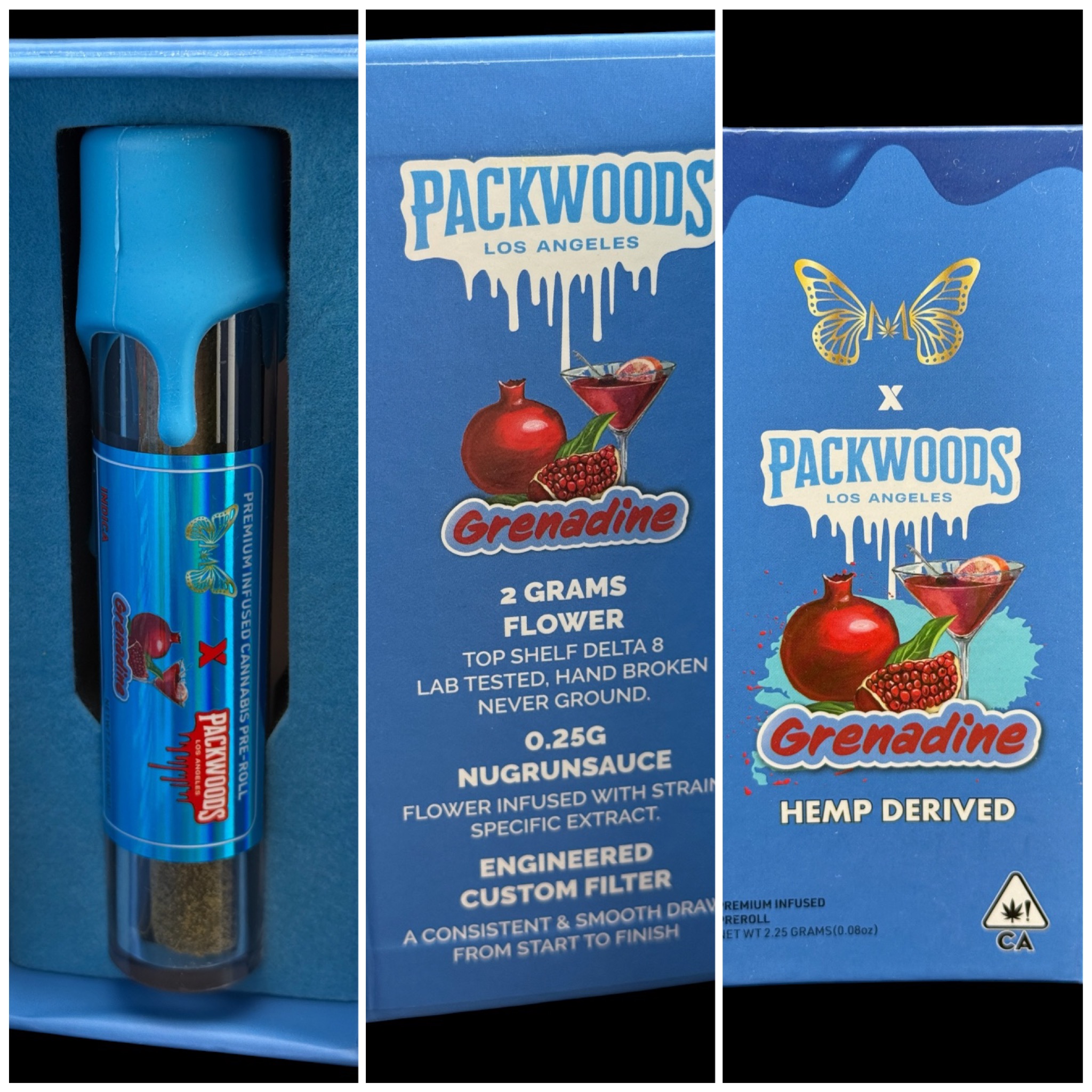 Grenadine preroll - 2g flower & .25g nug run sauce & .25g kief [Packwoods]