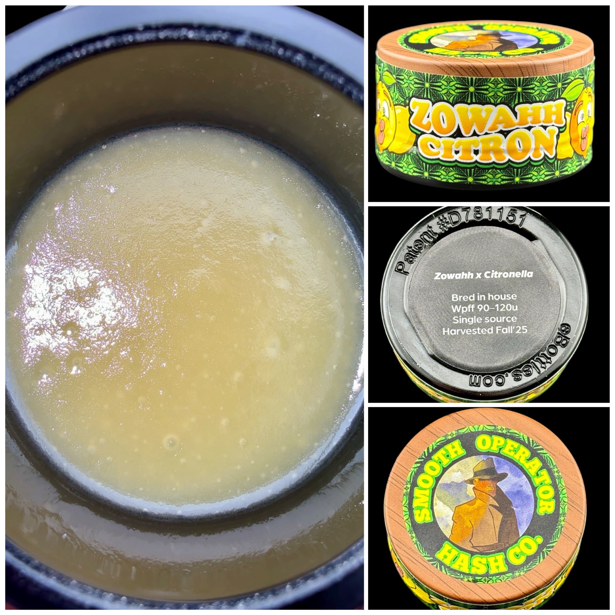 Zowahh Citron - 2g live rosin [Smooth Operator Hash Co.]