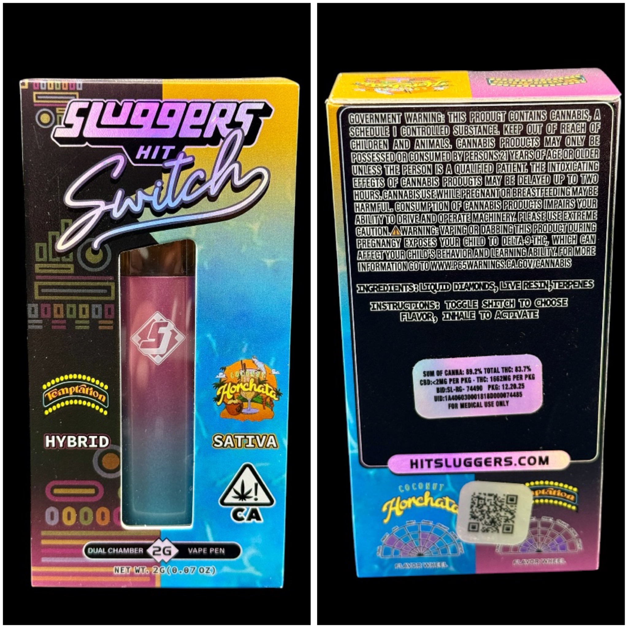 Temptation x Coconut Horchata - 2g switch disposable [Sluggers]