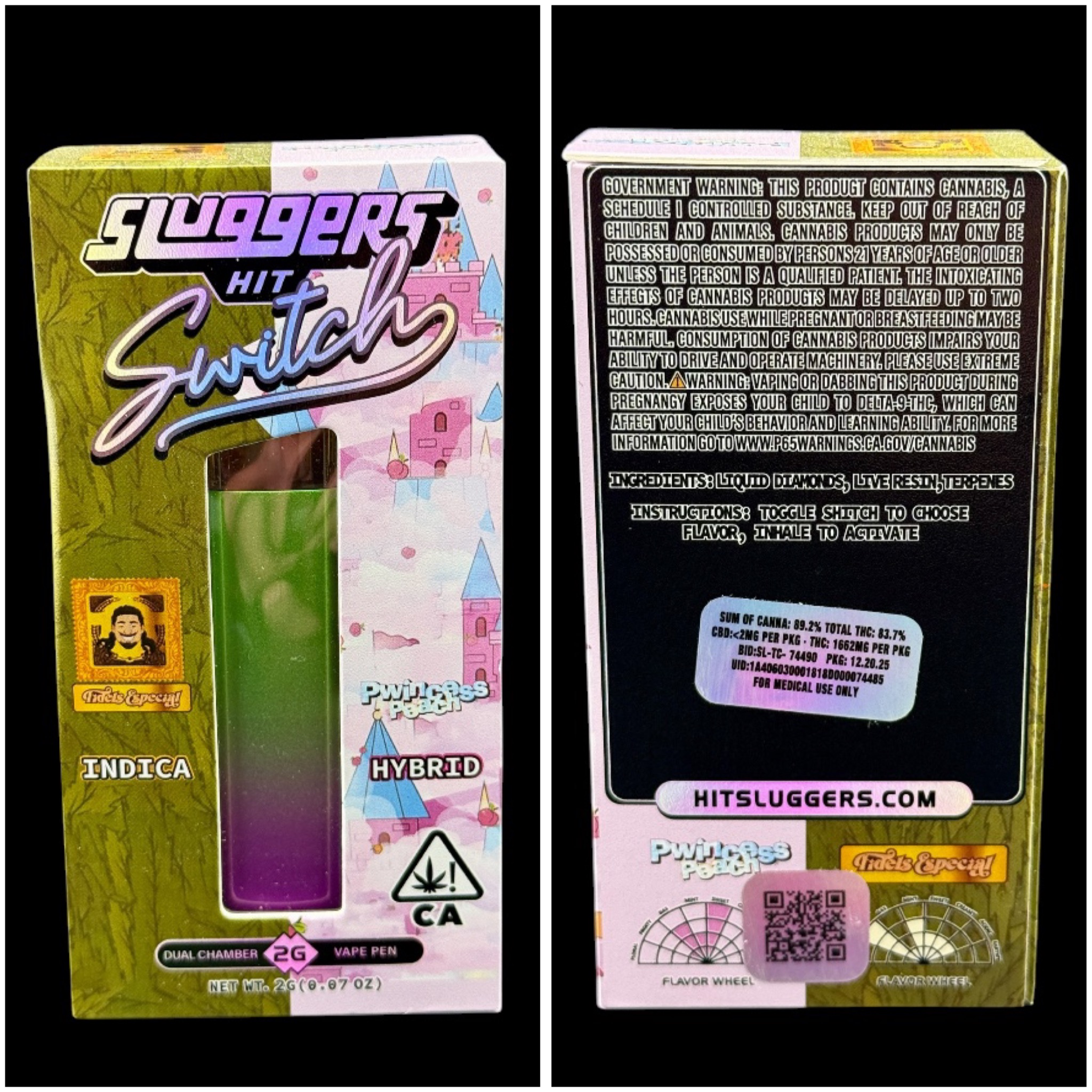 Fidels Especial x Pwincess Peach - 2g switch disposable [Sluggers]