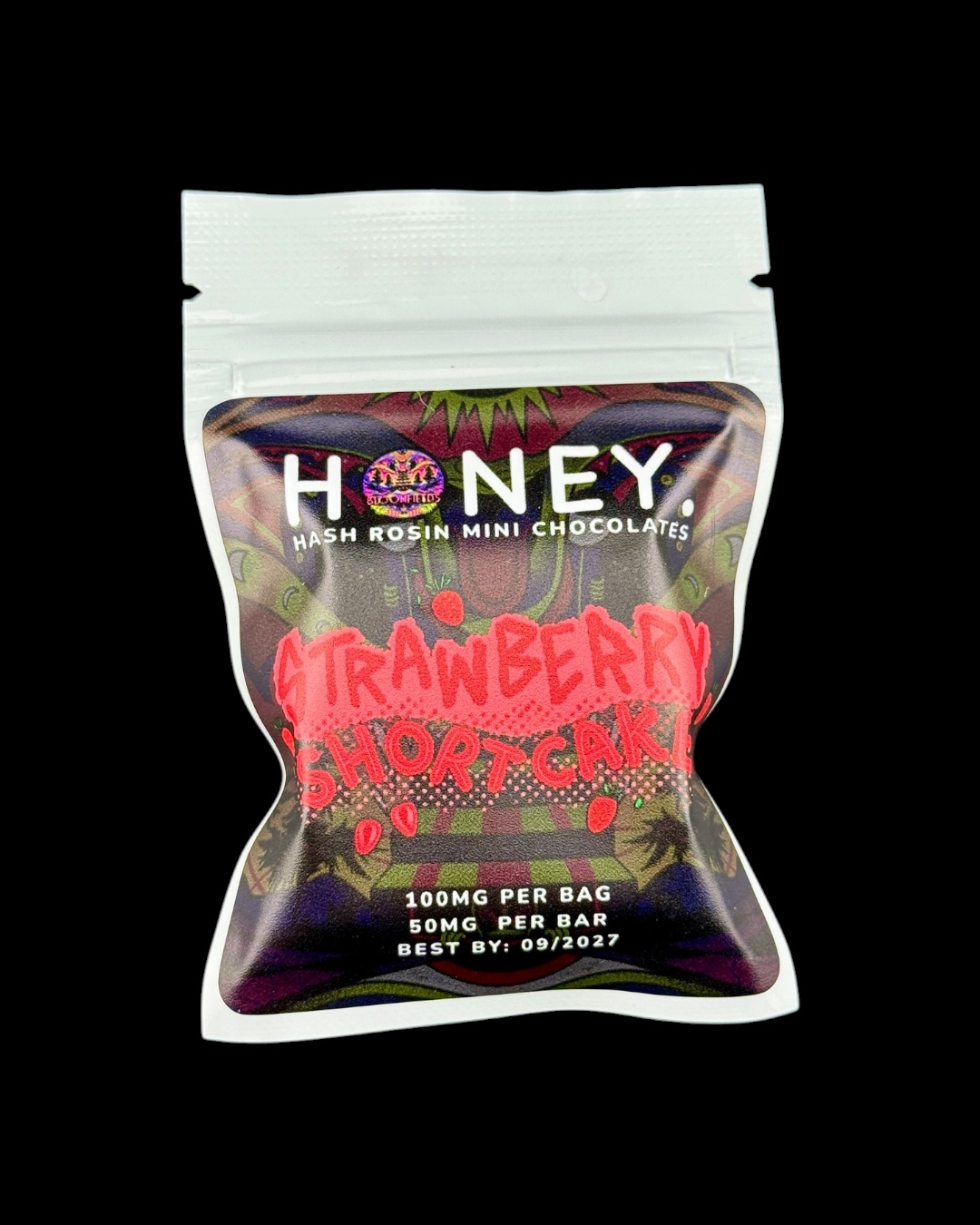 Strawberry Shortcake white chocolate bar - 100mg hash rosin [Honey Solventless]