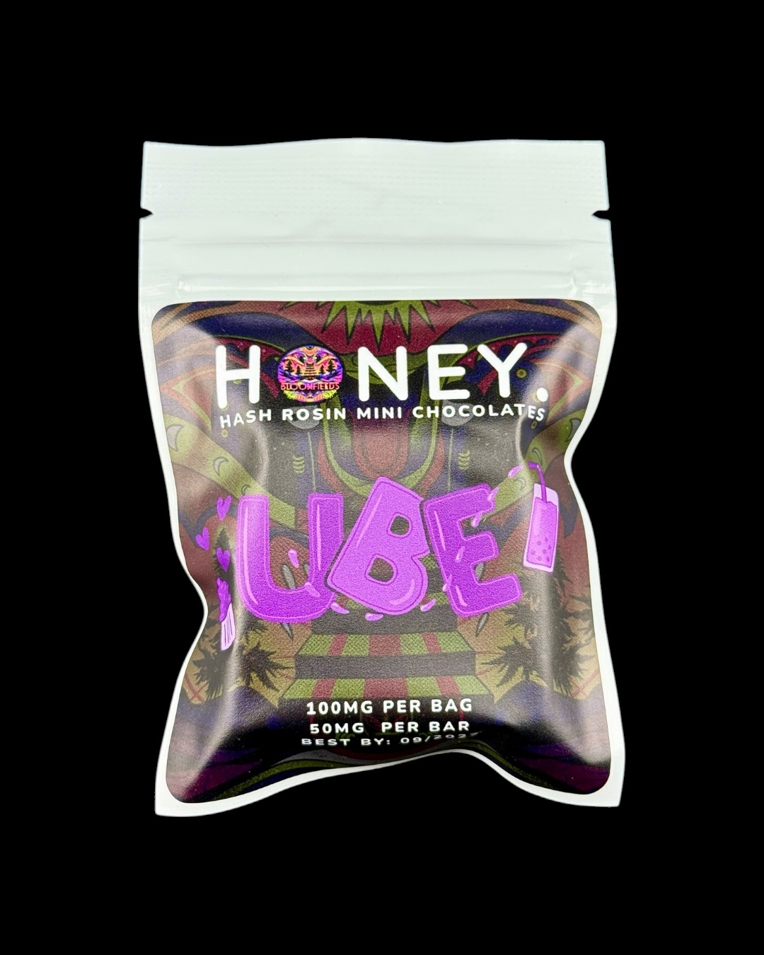 Ube white chocolate bar - 100mg hash rosin [Honey Solventless]