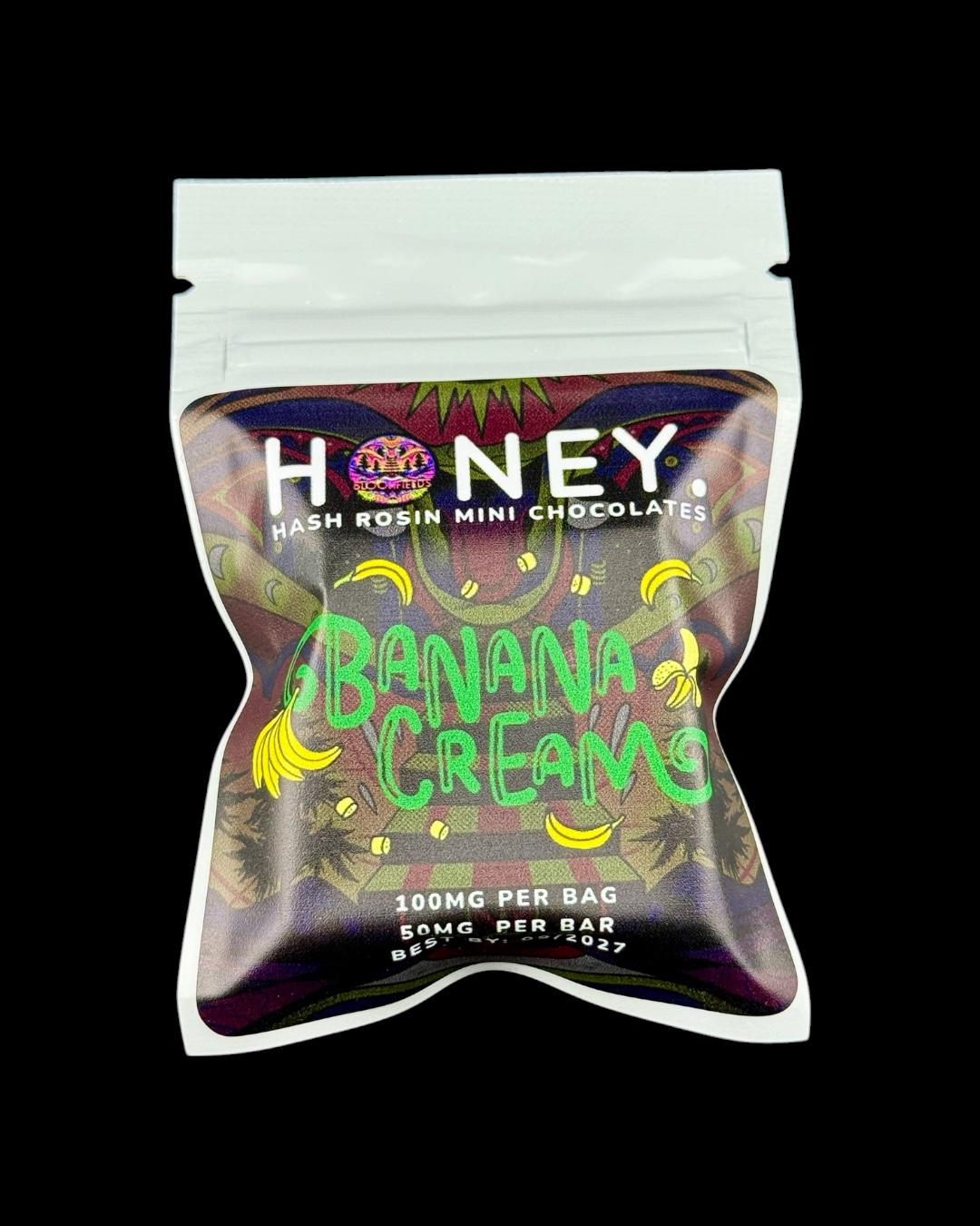 Banana Cream white chocolate bar - 100mg hash rosin [Honey Solventless]