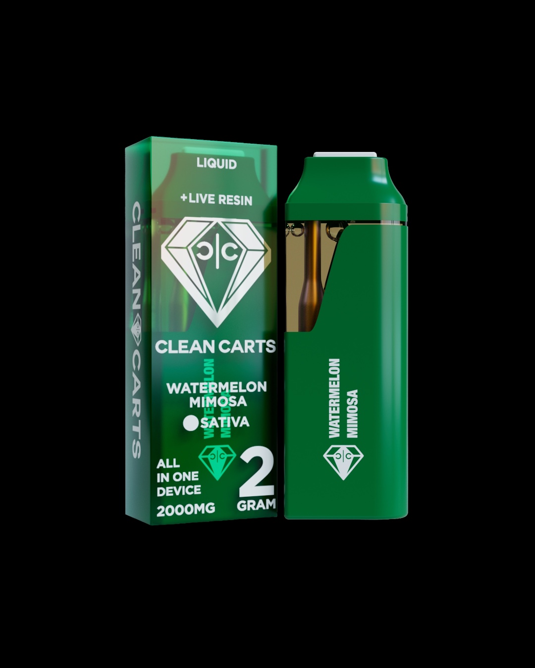 Watermelon Mimosa - 2g live resin disposable [Clean Carts]