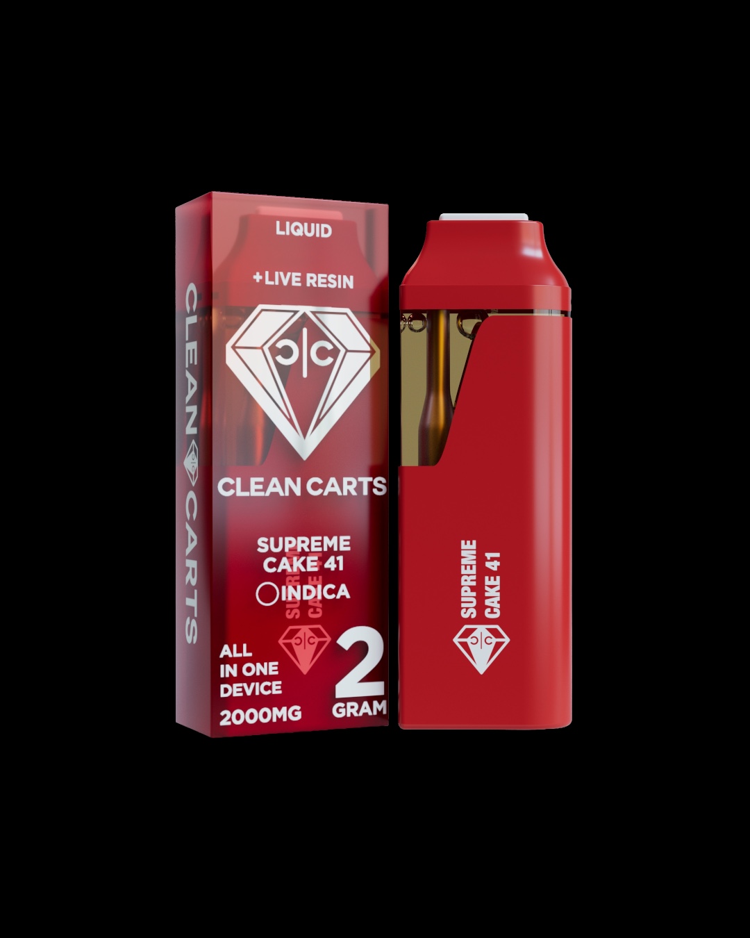 Supreme Cake 41 - 2g live resin disposable [Clean Carts]