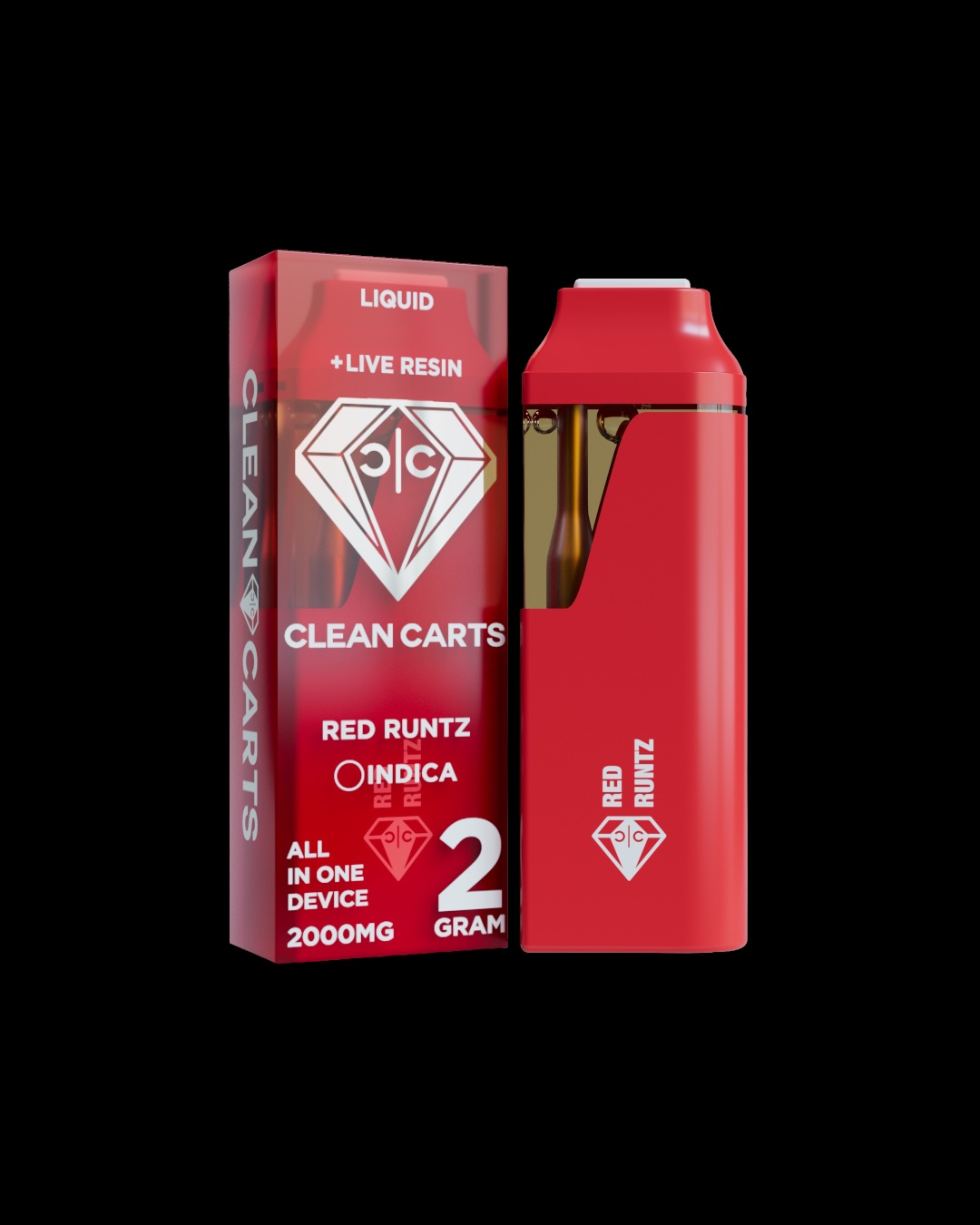 Red Runtz - 2g live resin disposable [Clean Carts]