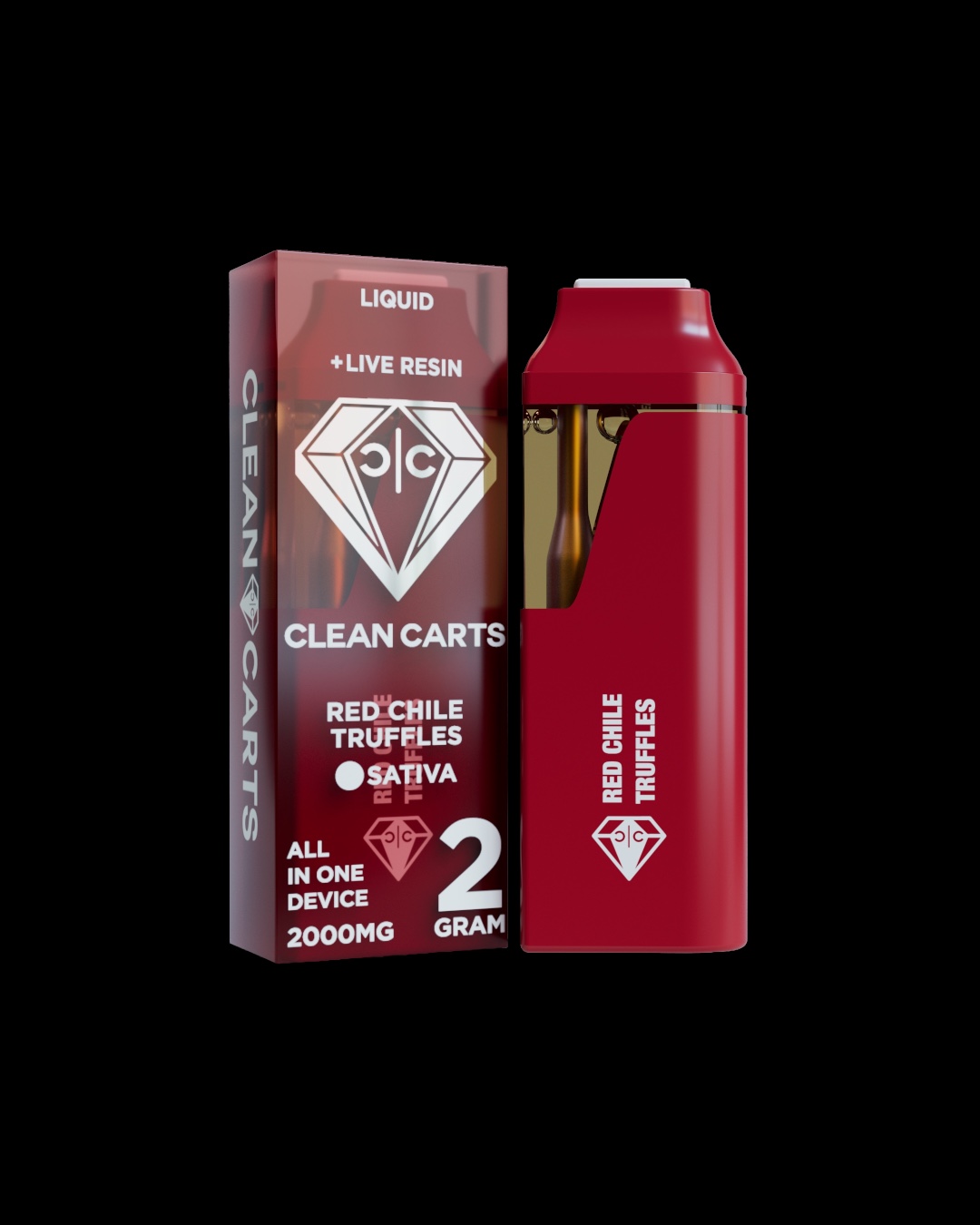 Red Chile Truffles - 2g live resin disposable [Clean Carts]