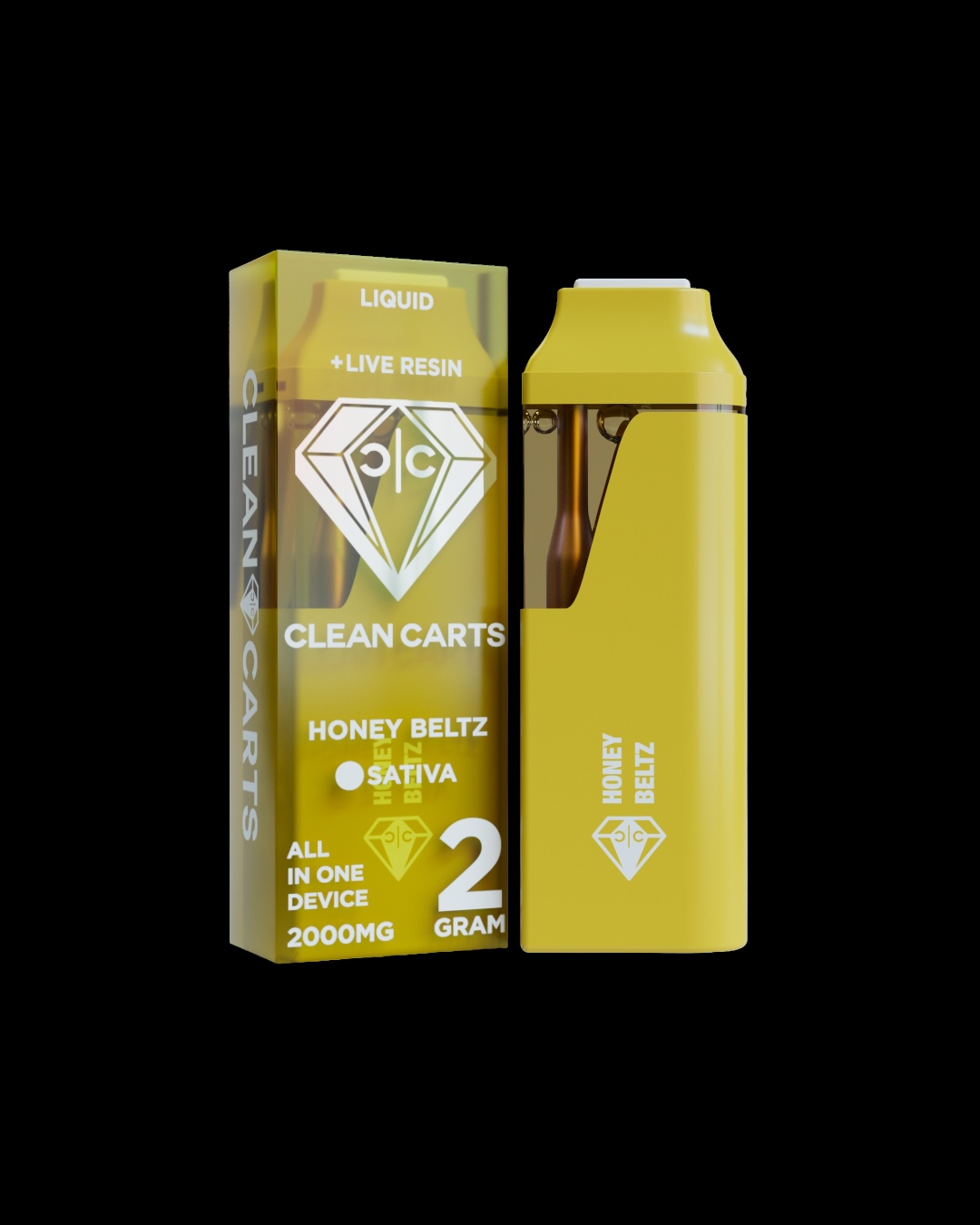 Honey Beltz - 2g live resin disposable [Clean Carts]