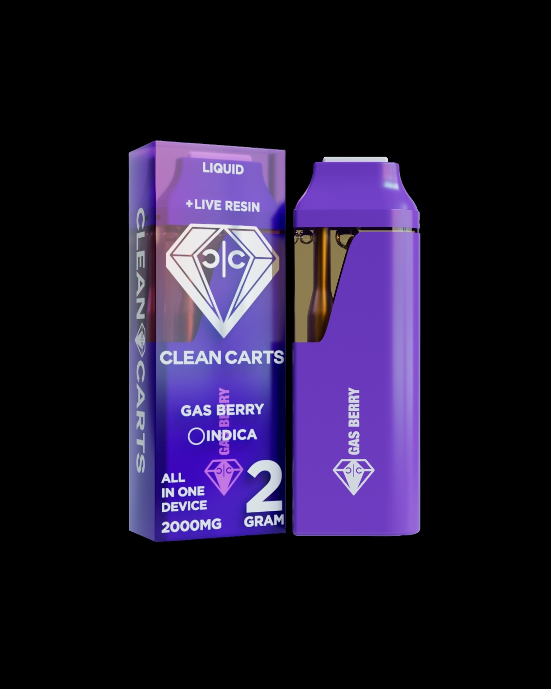 Gas Berry - 2g live resin disposable [Clean Carts]