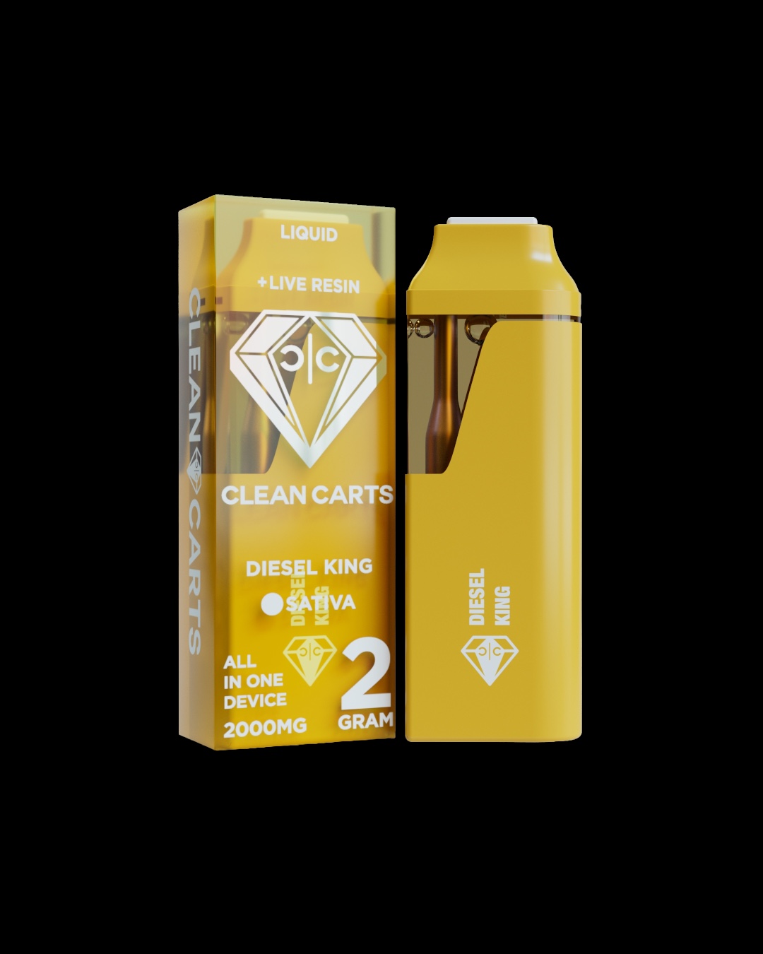 Diesel King - 2g live resin disposable [Clean Carts]
