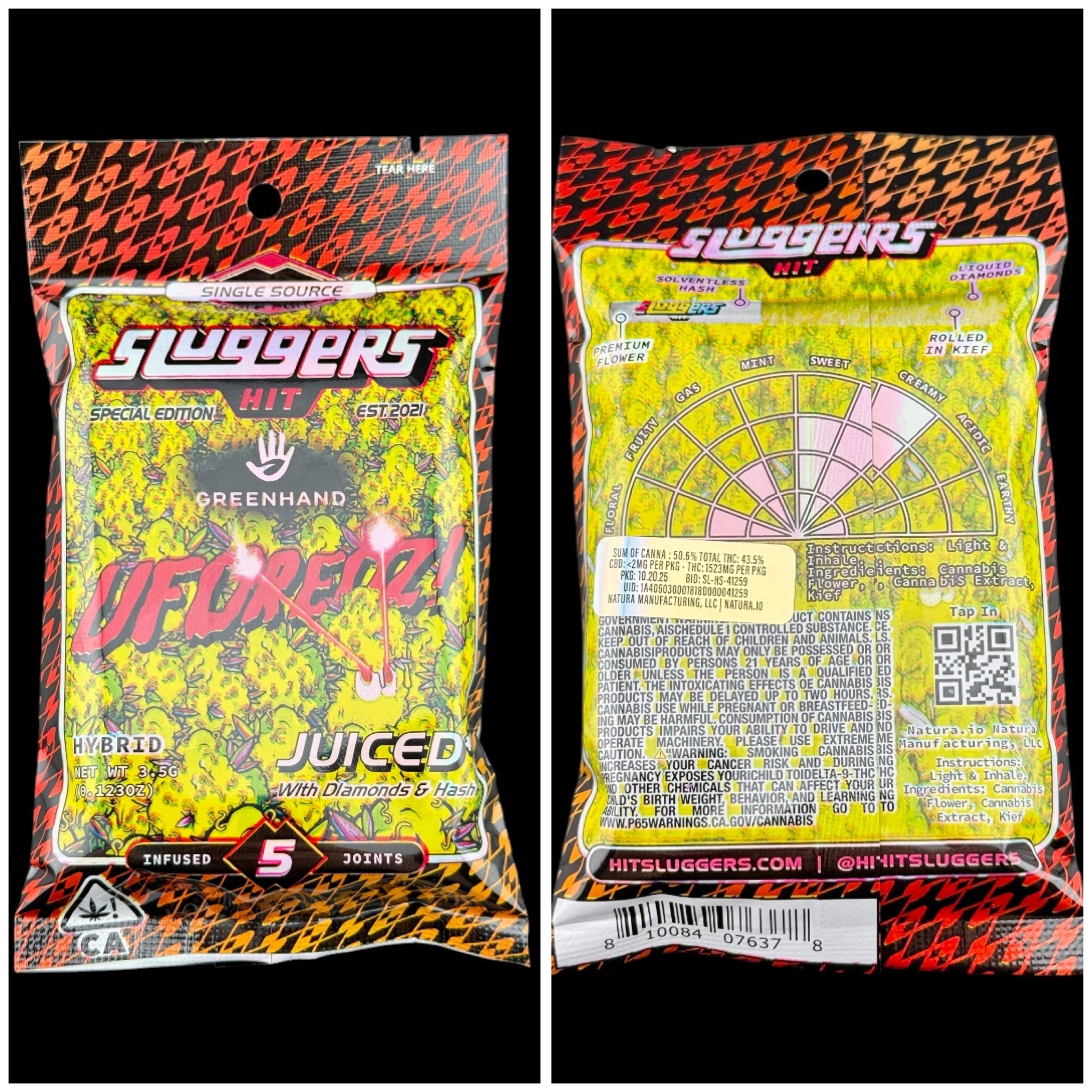 UFO Redz - 5 pack infused prerolls [Sluggers]