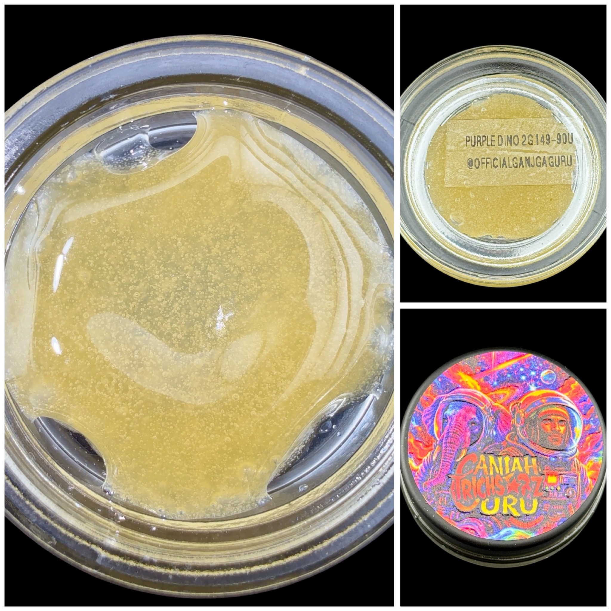 Purple Dino - 2g fress presh rosin [Ganjah Guru x Trichstarz]