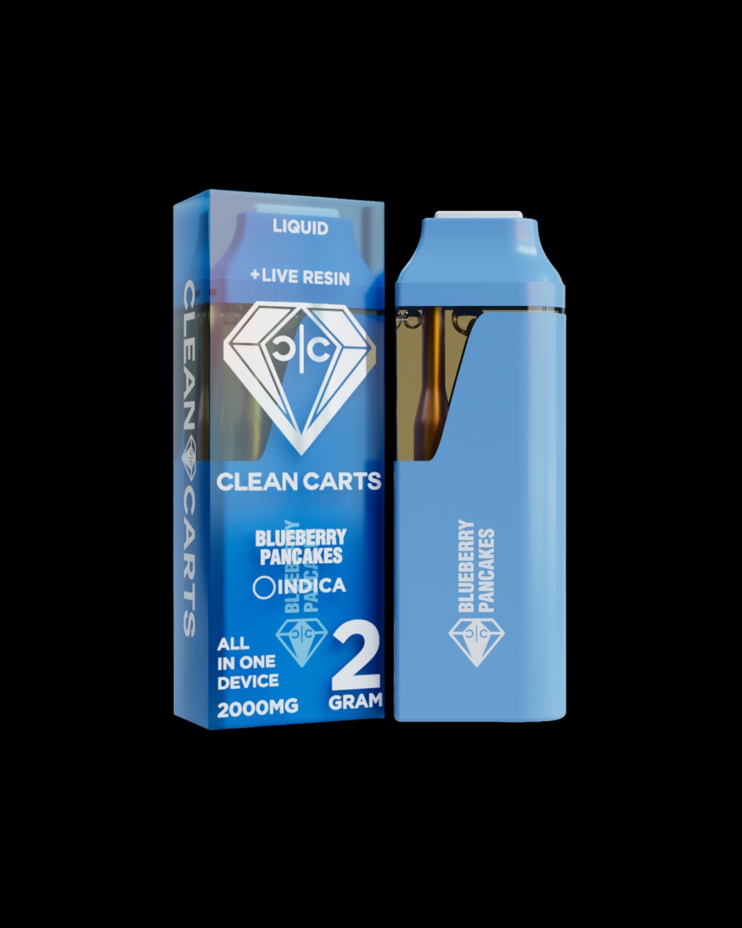 Blueberry Pancakes - 2g live resin disposable [Clean Carts]