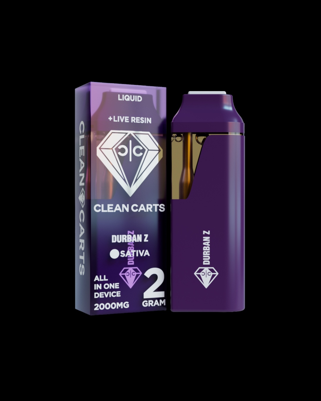 Durban Z - 2g live resin disposable [Clean Carts]