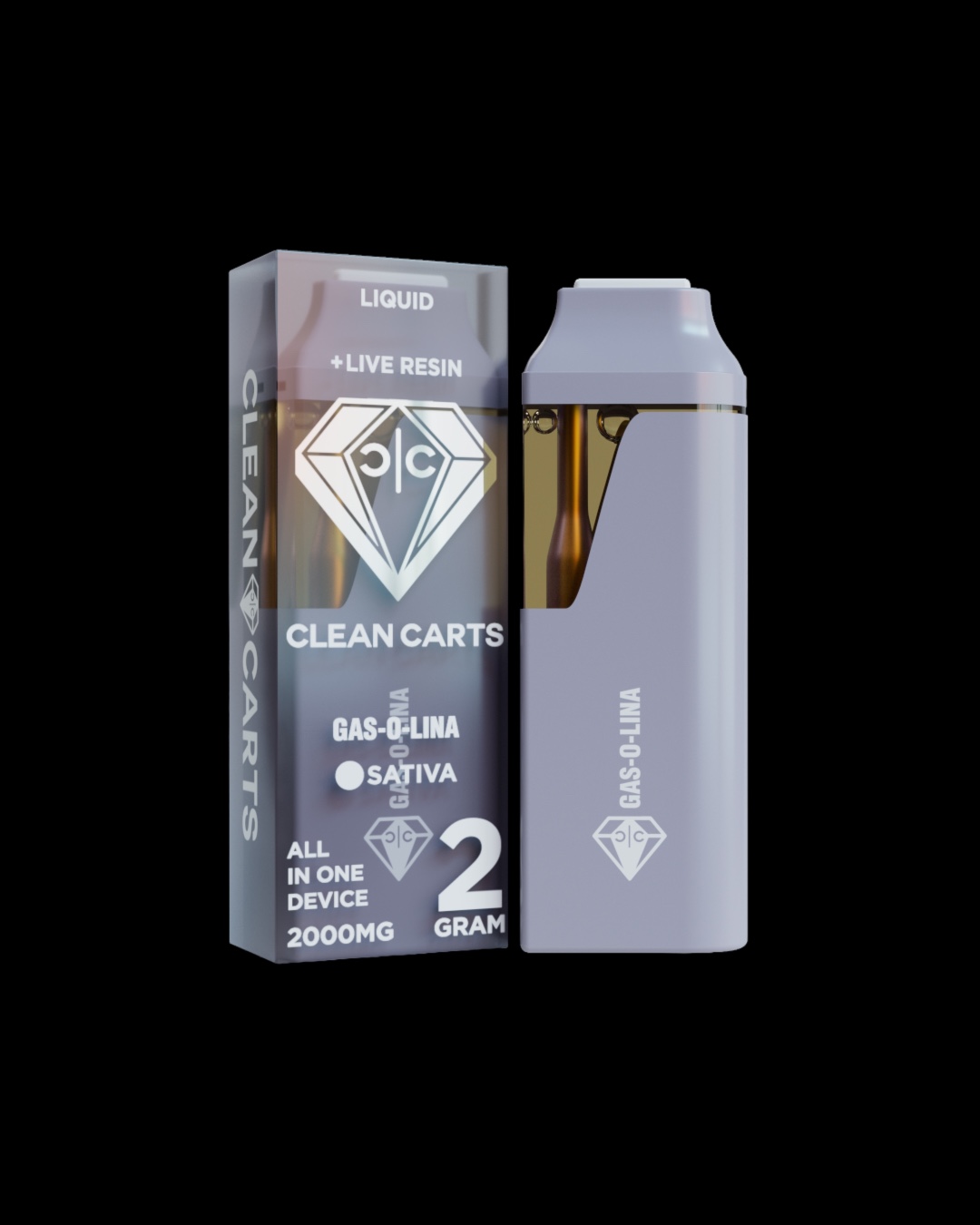 Gas-O-Lina - 2g live resin disposable [Clean Carts]