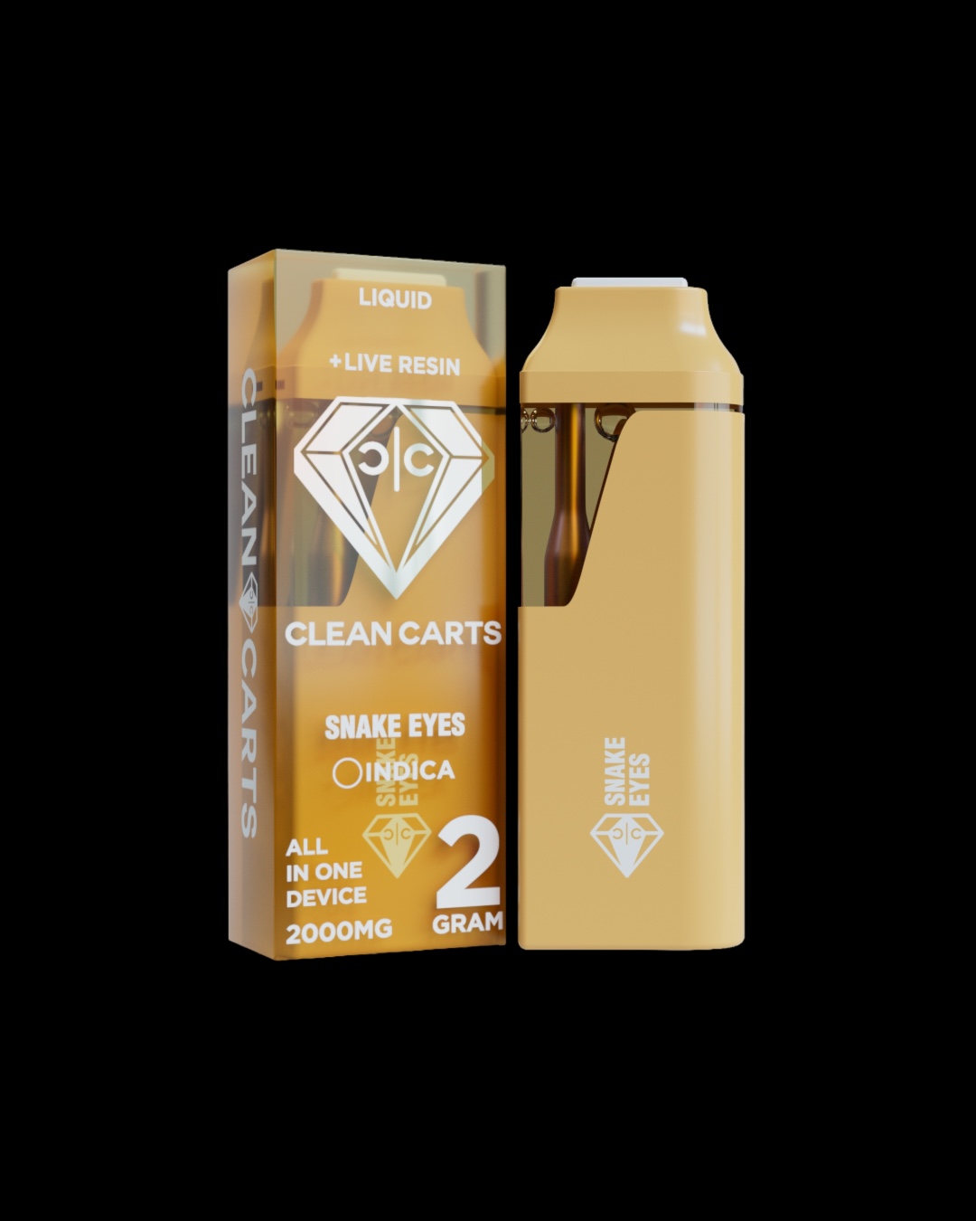 Snake Eyes - 2g live resin disposable [Clean Carts]