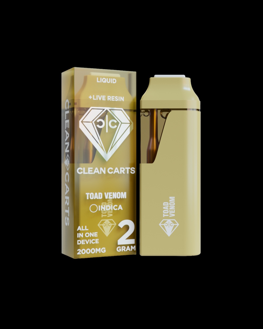 Toad Venom - 2g live resin disposable [Clean Carts]
