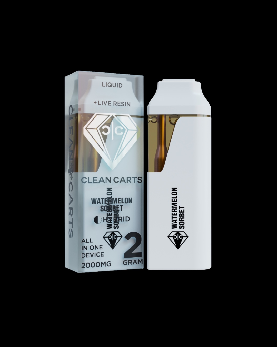 Watermelon Sorbet - 2g live resin disposable [Clean Carts]