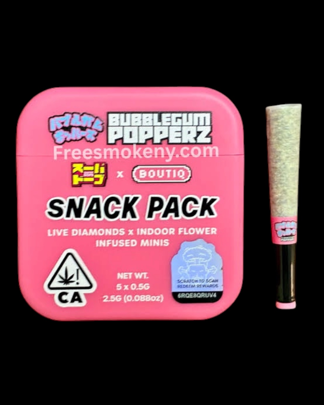 Bubblegum Popperz prerolls - 5 x .5g prerolls [Superdope x Boutiq]