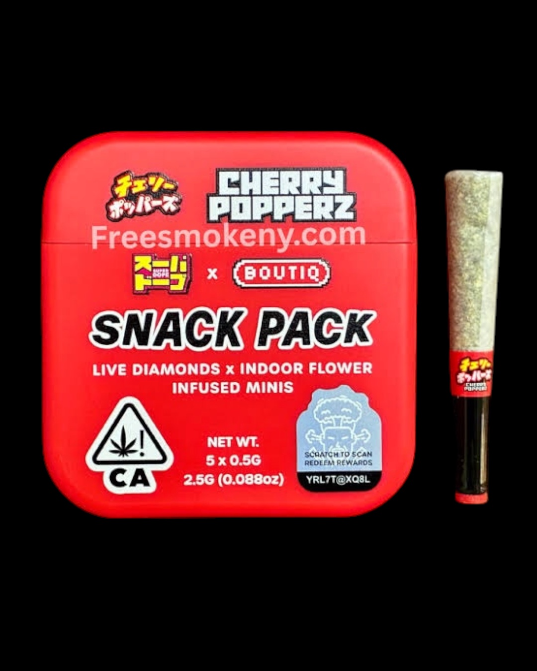 Cherry Popperz prerolls - 5 x .5g prerolls [Superdope x Boutiq]