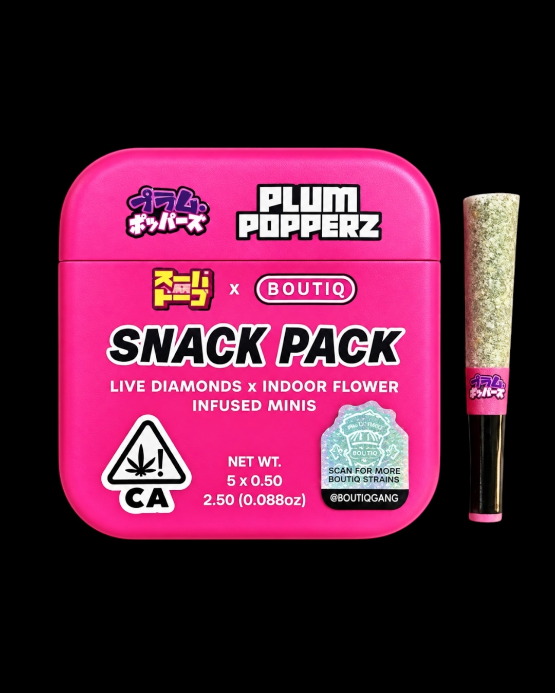 Plum Popperz prerolls - 5 x .5g prerolls [Superdope x Boutiq]