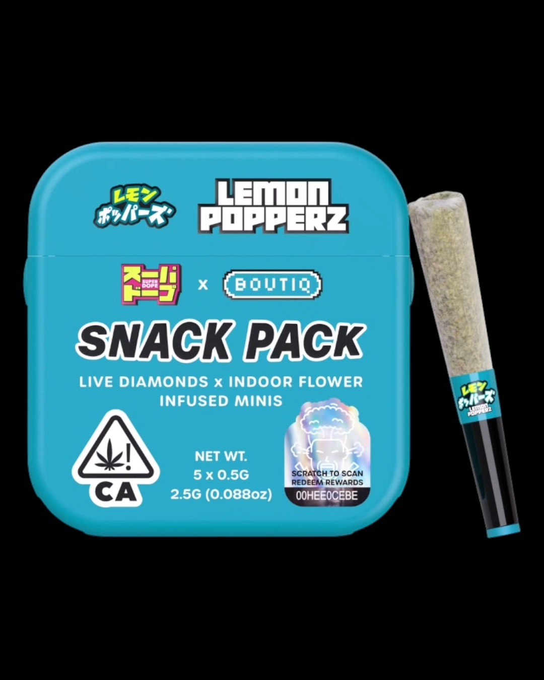 Lemon Popperz prerolls - 5 x .5g prerolls [Superdope x Boutiq]