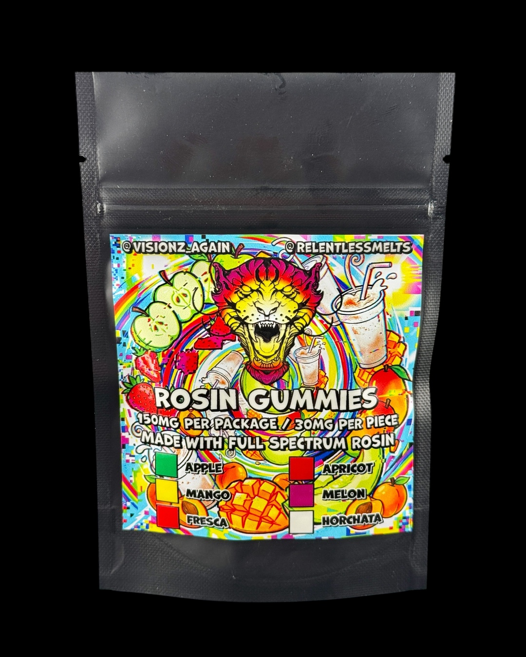 Full Spectrum Rosin Gummies mix - 150mg [Relentless Melts x Visionz Again]