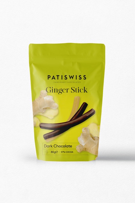 Patiswiss Dark Chocolate Coverd Ginger Sticks 80 g / 2.8 oz