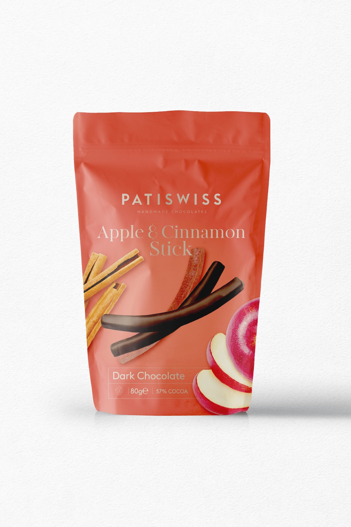 Patiswiss Dark Chocolate Coverd Apple & Cinnamon Sticks 80 g / 2.8 oz