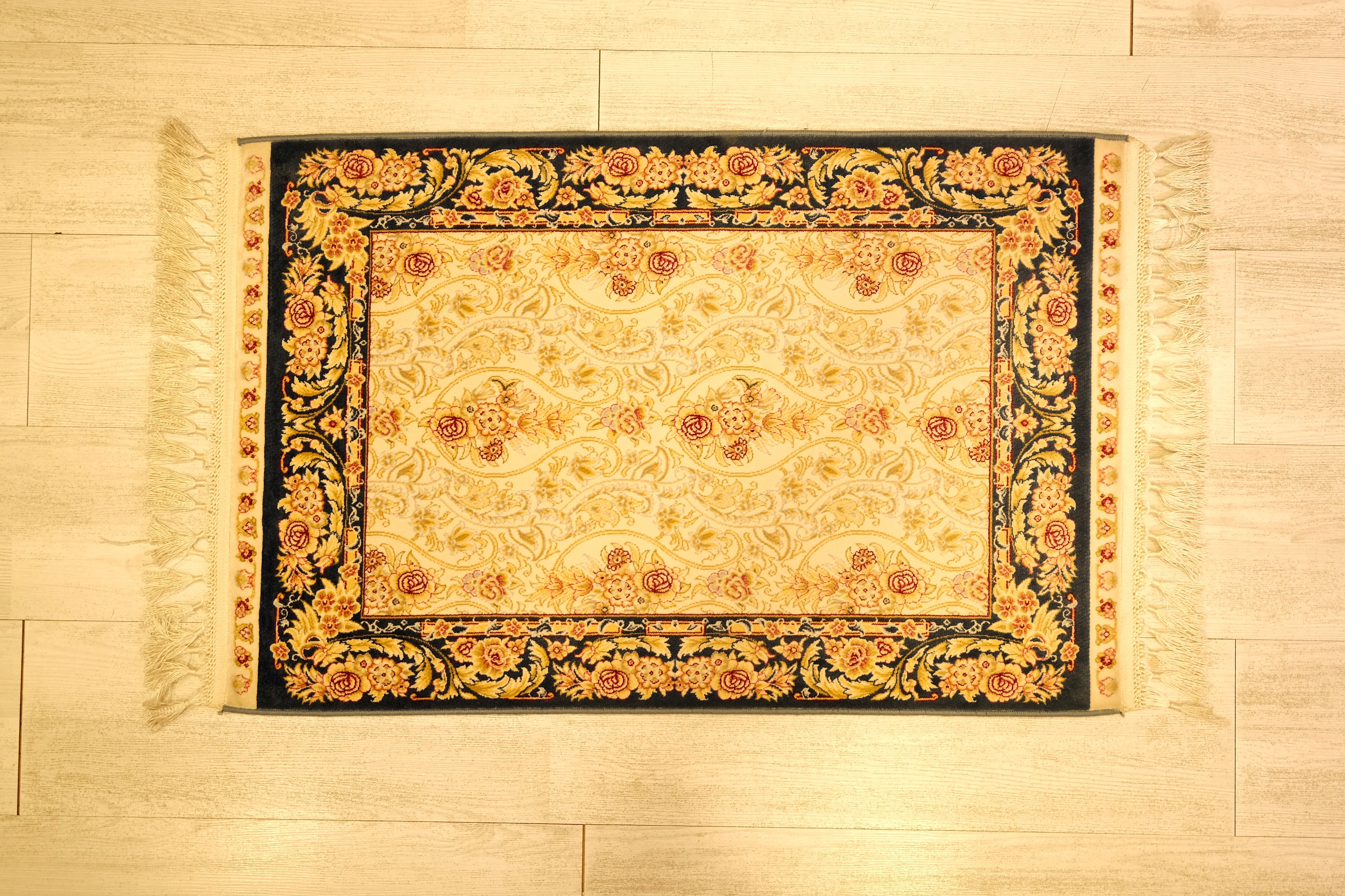 Tulip Shape Turkish Handmade Vintage Rug, Silk Rug