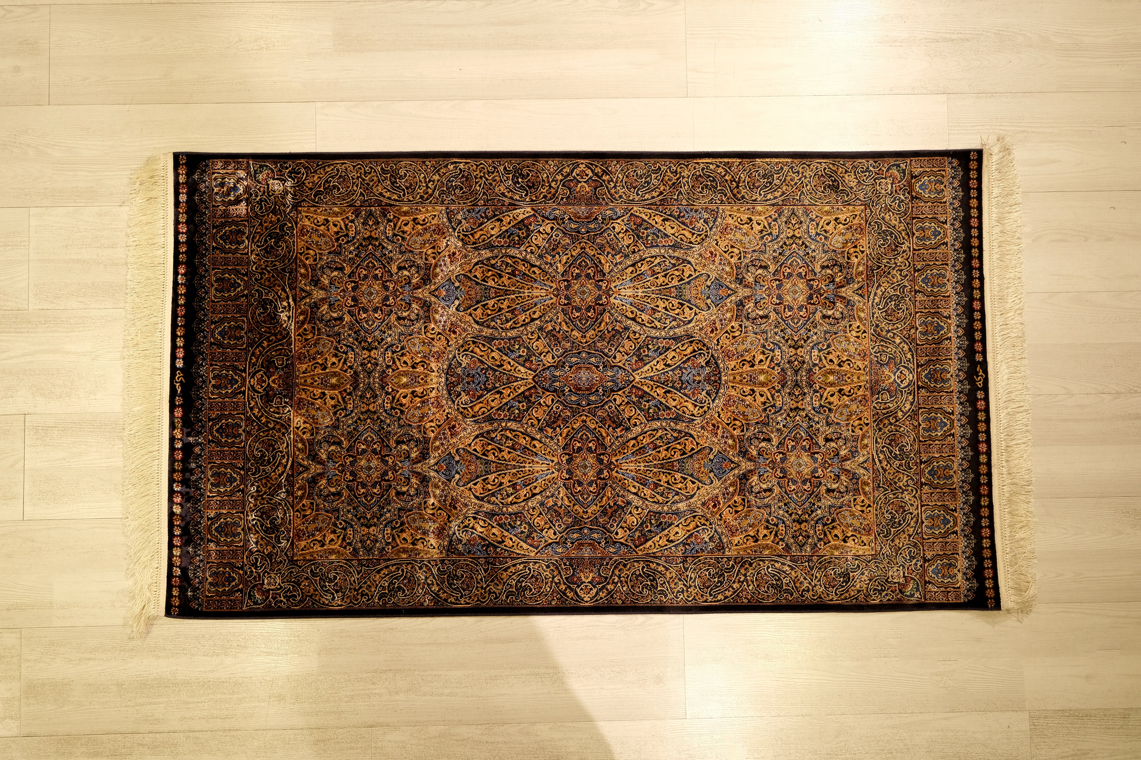 Tulip Turkish Handmade Vintage Rug, Silk Rug