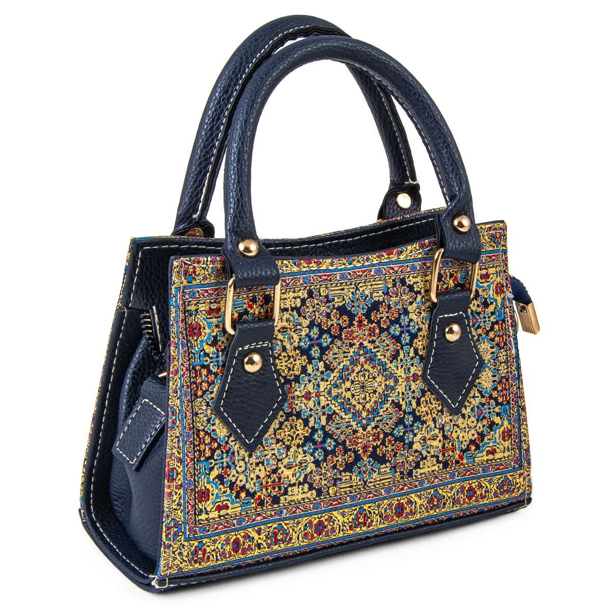Turkish Vintage Carpet Pattern Handbag - Exquisite Handmade Women's Purse