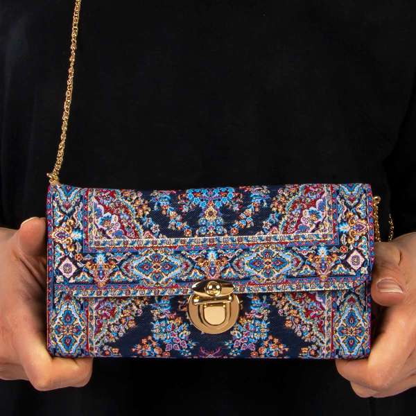 Hand Woven Women's Wallet, Shoulder bag, Kilim design, Vintage style