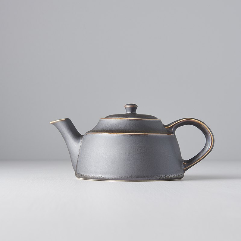 Japanese Ceramic Metallic Teapot With Stainer 420 ml - Wasabi HQ Japanese Ceramic Metallic Teapot With Stainer 420 ml - Wasabi HQ