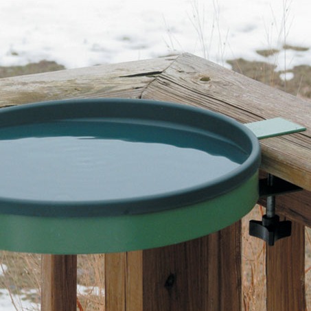 Teal Green Heated Birdbath